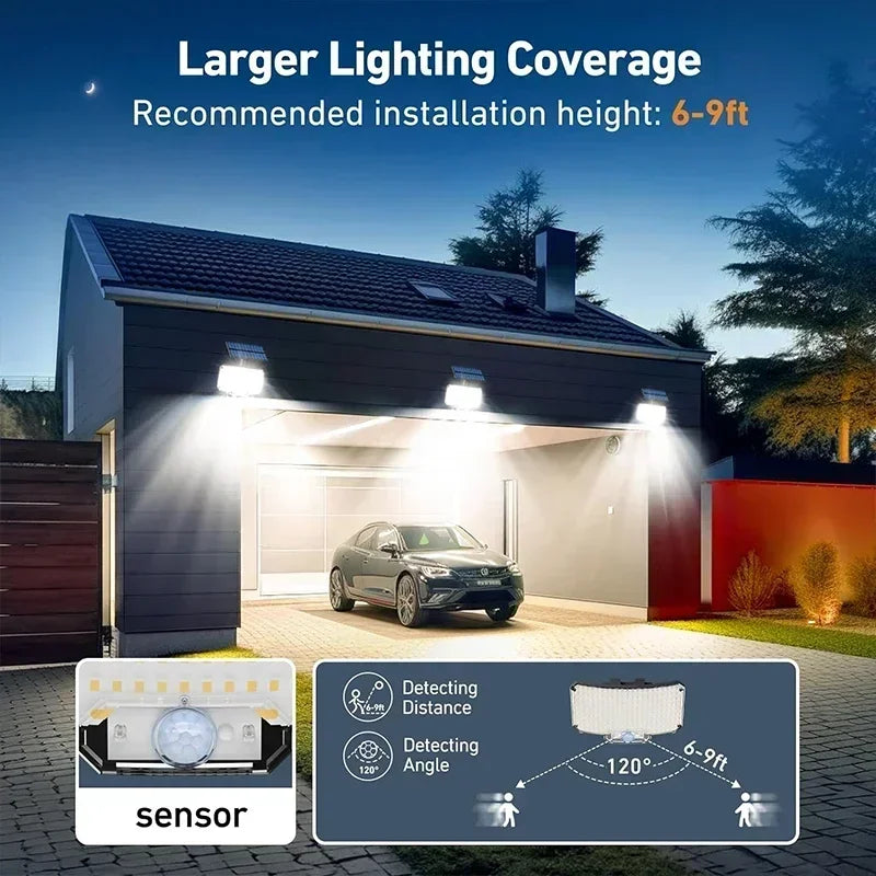Solar 234 LED Outdoor Street Diameter Light with Motion Sensor and Remote Control