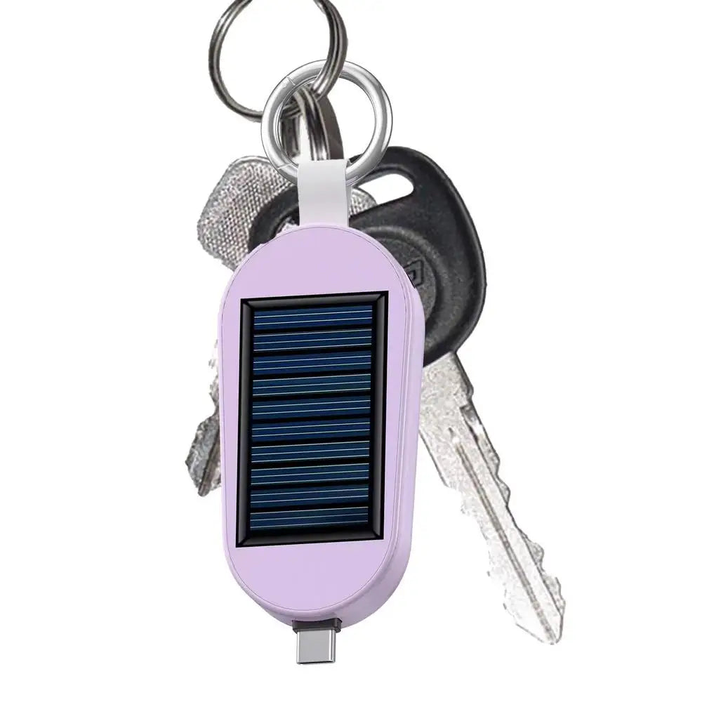 3000mAh Portable Solar Power Bank Charger Solar Keychain Mini TYPE C Power Bank With Wireless Watch Fast Charging Power Bank