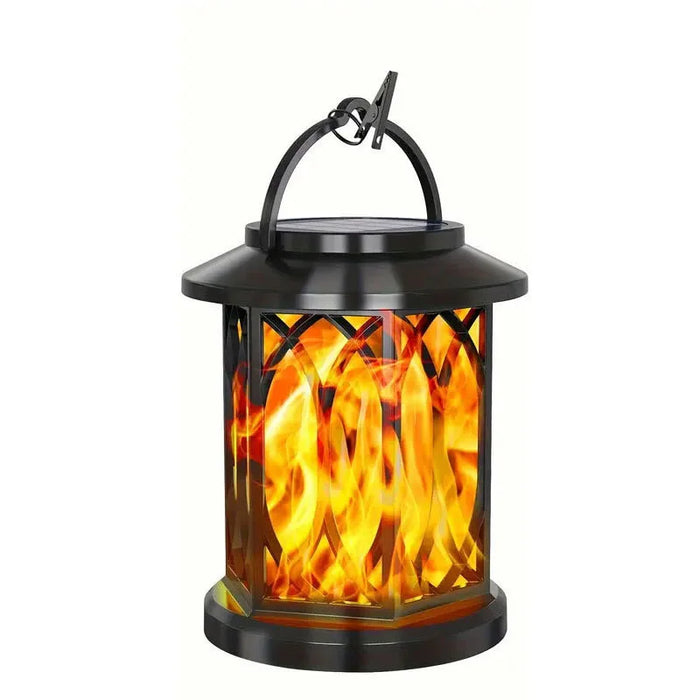 Dancing Flame Solar Lantern Outdoor Solar Flame Lamp Clip Lantern Landscape Pendant Lamp High-power Street Lamp Courtyard Lights
