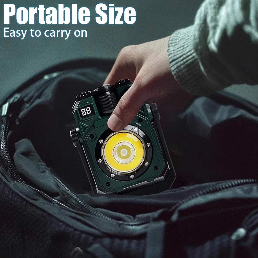 Solar Camping Lamp with Magnet & AdjustableBracket,5 Modes Outdoor Waterproof Lantern for Tent, Hiking, & Emergency Lighting