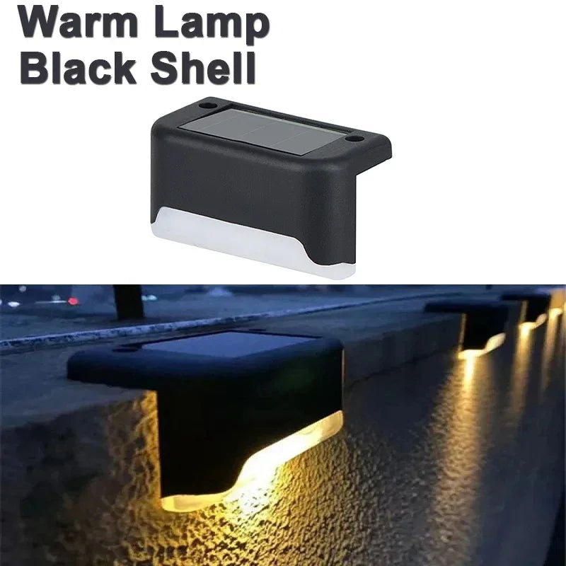 4/8/12pcs LED Solar Step Lamp Outdoor Garden Lights Solar Stair Light Waterproof Fence Lamp Decoration for Patio Path Deck Stair
