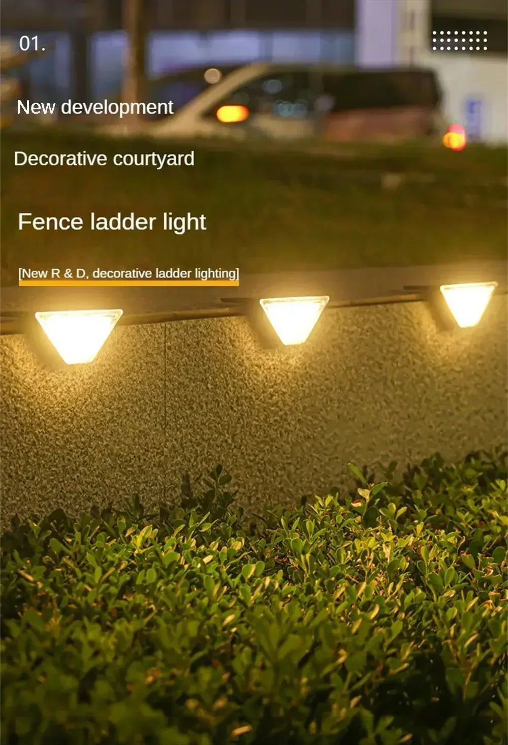 1~8PCS Solar Deck Lights Fence Lights Outdoor Step Lights Waterproof Solar Lamps for Railing Stairs Fence Yard Patio and Pathway