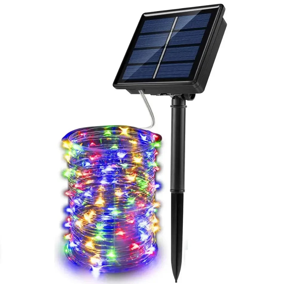 50-300 LED Solar Christmas String Lights Fairy Garden Outdoor Party Lamp 8 Modes Balcony Lights for Tree Patio Wedding Decor