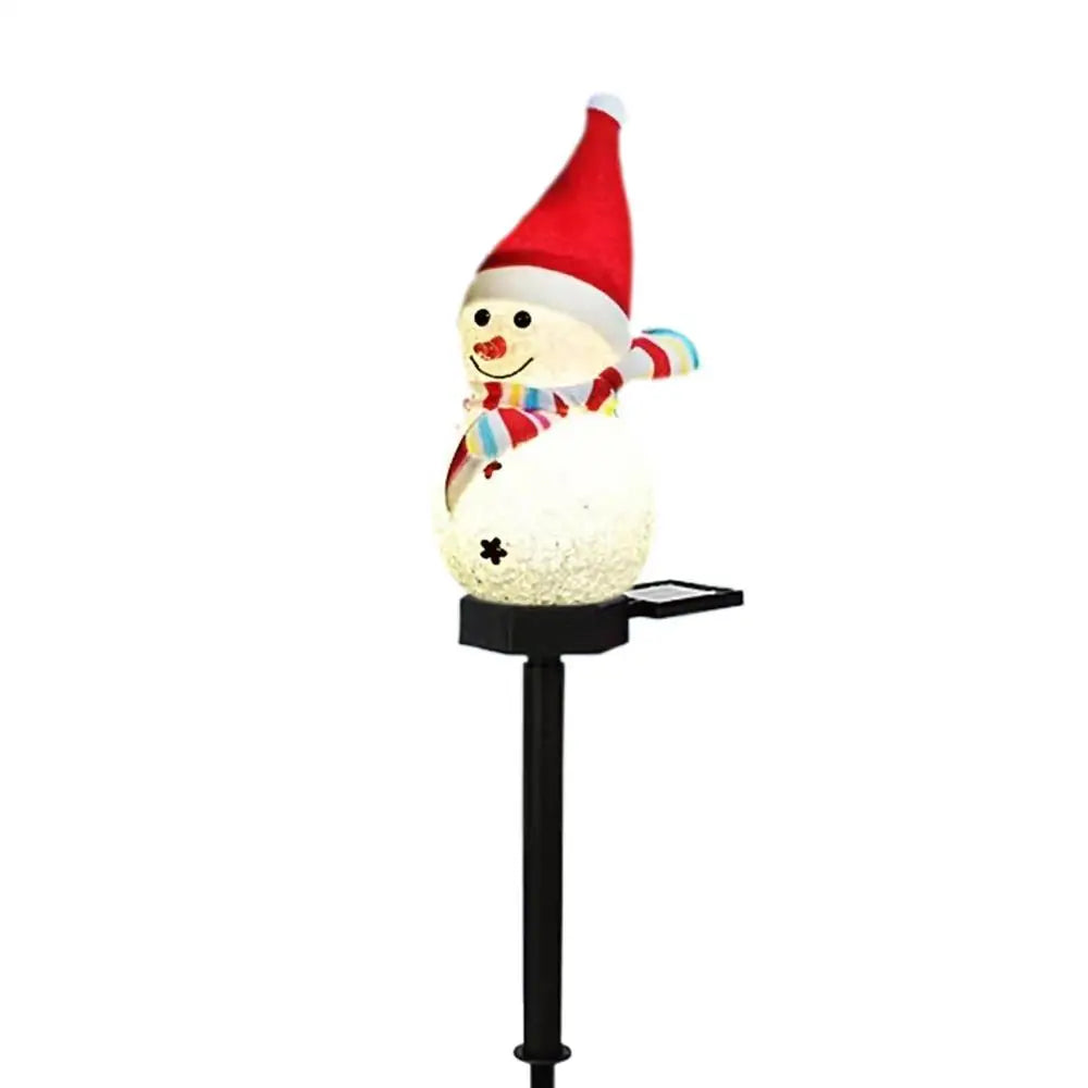 Snowman Stake Lights Solar Powered Snowman Lights Waterproof Solar Christmas Decorations Outdoor Solar Energy For Christmas
