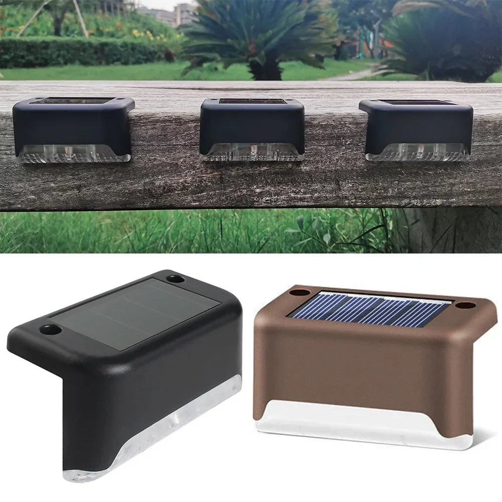 Solar LED Light Outdoor Garden Light Solar Fence Lamp Waterproof Deck Lamp Solar Stair Light Patio Stairs Pathway Garden Decor