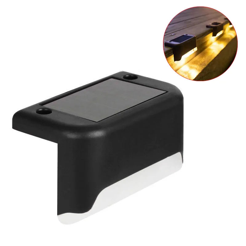 LED Solar Step Lamp Path Stair Outdoor Garden Lights Waterproof Balcony Light Decoration for Patio Stair Fence Light