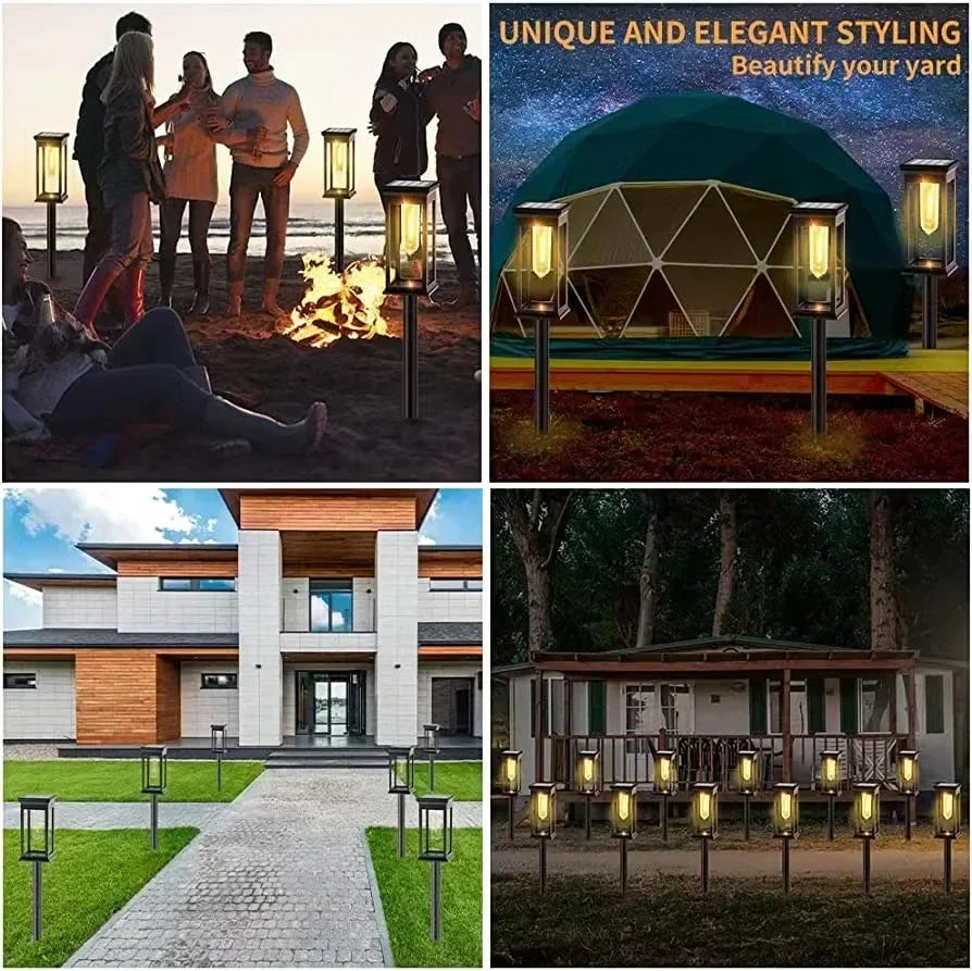 Solar Pathway Lights Outdoor Solar Pathway Garden Lamp Waterproof Landscape Lights Walkway Driveway Lawn Patio Garden Decor