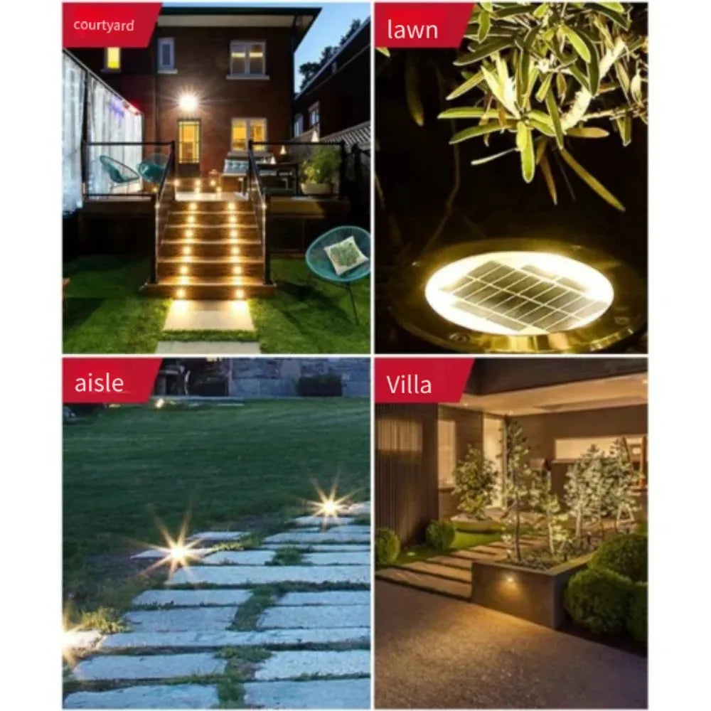 Solar LED floor light outdoor lawn light for lawn decoration garden terrace courtyard waterproof underground light
