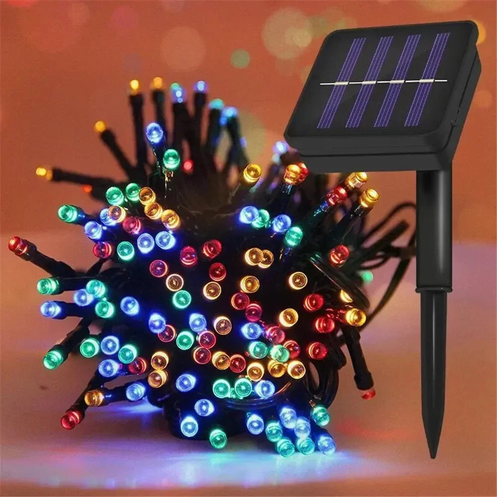 Solar String Light Fairy Outdoor Garden Waterproof Lamp Christmas Garland Xmas Holiday Party Home Halloween Decoration
