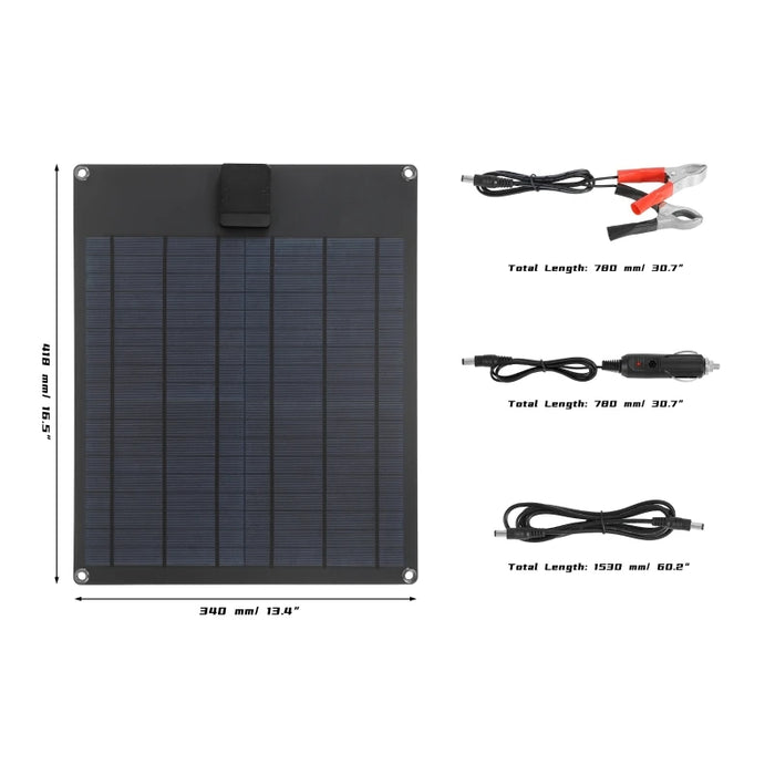 50W/100W Portable Solar Panel USB Outdoor Mobile Power DIY Travel Cell Phone Charger Car Yacht 12V18V Battery Pack Power Panel