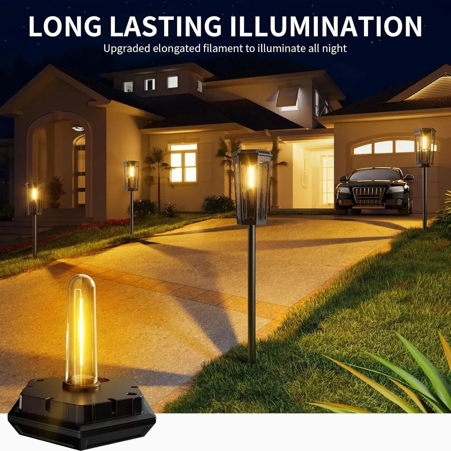 1/4/6 Pack Solar Pathway Lights Outdoor Solar Lights IP65 Waterproof Garden Lights Solar Lamp Outdoor Landscape Lamps for Lawn
