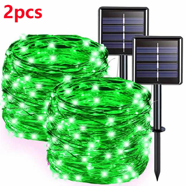 32M Solar String Fairy Lights Christmas Lights Outdoor Waterproof Garland Solar Power Lamp Christmas For Garden Decoration