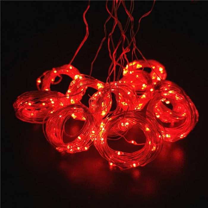 6M/3M LED Curtain Fairy Lights,8 Lighting Modes,Outdoor/Indoor Decoration for Christmas Wedding Party,Garden,Living Room,Bedroom