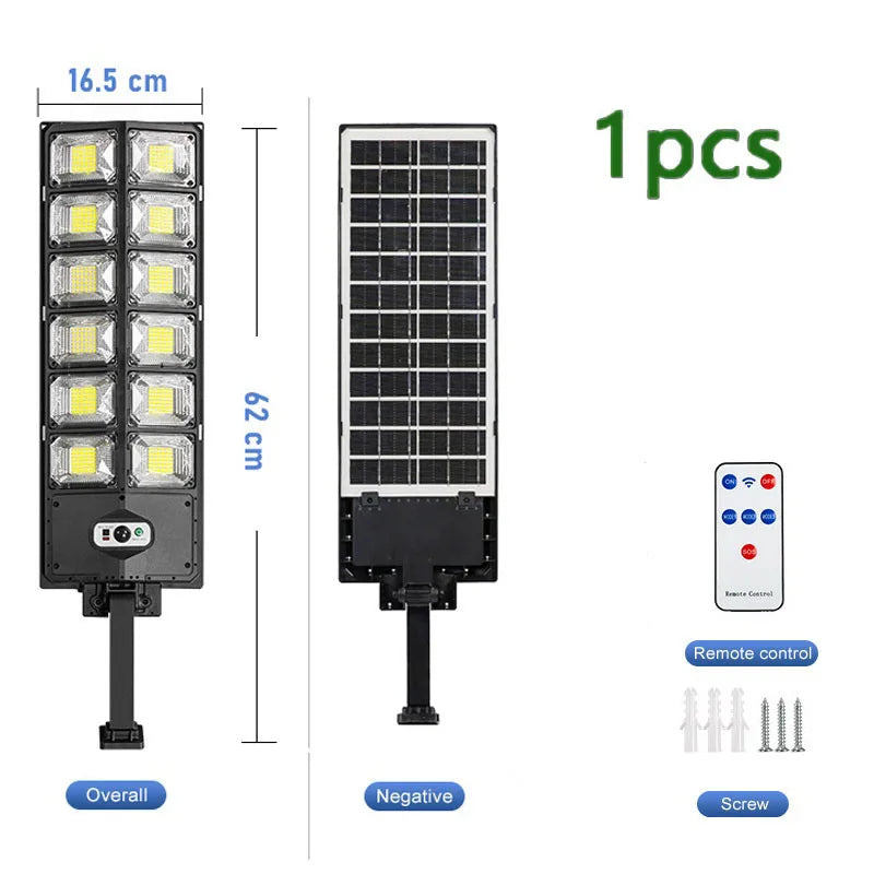 Powerful Solar Lights Outdoor Super Bright Solar Street Light 720 LED Solar Wall Lamp Solar Spotlight for Garage Garden Yard