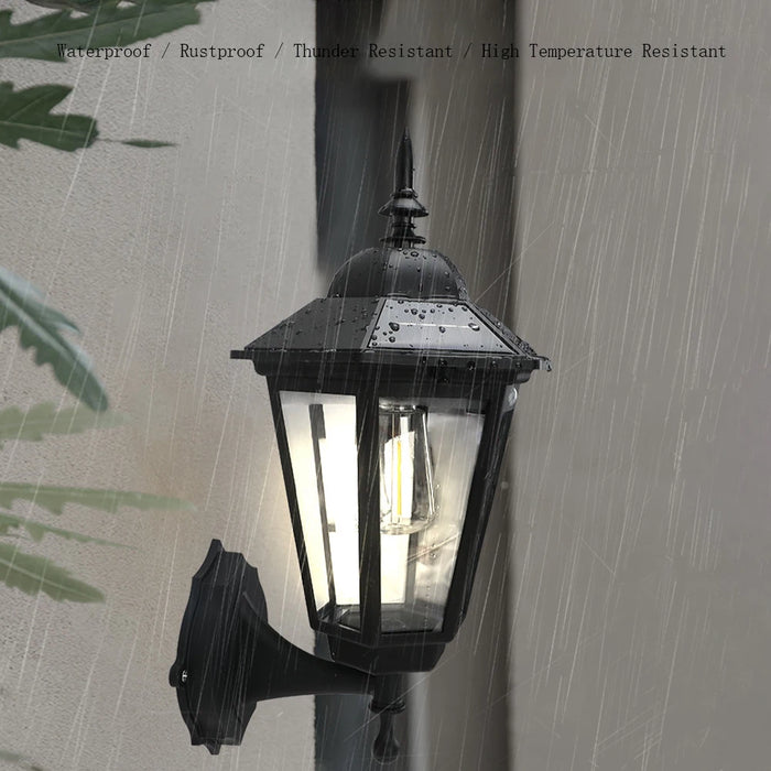 E2 Solar Flame Hanging Lantern Lights Outdoor IP65 3 Modes Solar Powered Lamp Wall Mounted Lights Fence Patio Porch Garden Decor