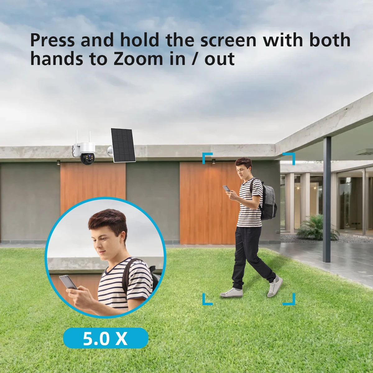 Solar Camera WIFI Outdoor 4MP HD Wireless Security CCTV Waterproof Night Vision PIR Human Detect PTZ Camera with Solar Panel