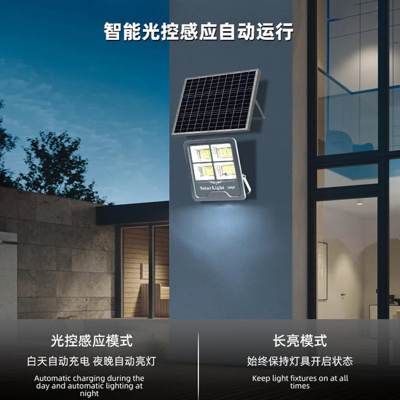 Solar Flood Lights Remote control Solar Powered Spotlight Outdoor Waterproof IP67 Villa Street Lighting Adjustable angle