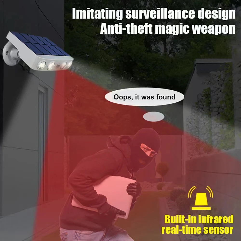 Outdoor Solar Lights Household Courtyard Lawn Garden Wall Light Lighting Human Body Induction Sensor Monitoring Street Lamp