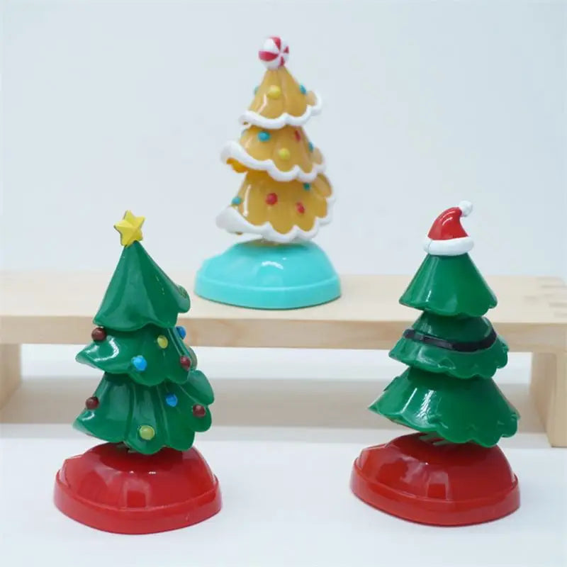 New Arrival Christmas Car Ornament 2024 Solar Dancing Christmas Tree Novelty Moving Christmas Tree For Car Dashboard