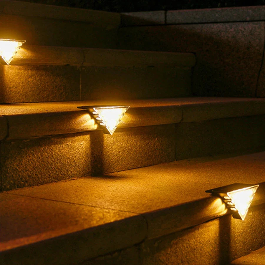 1/2/4PCS Solar Deck Lights Outdoor Step Fence Lights Waterproof Solar Lamp for Railing Stairs Pathway Garden Light Decoration