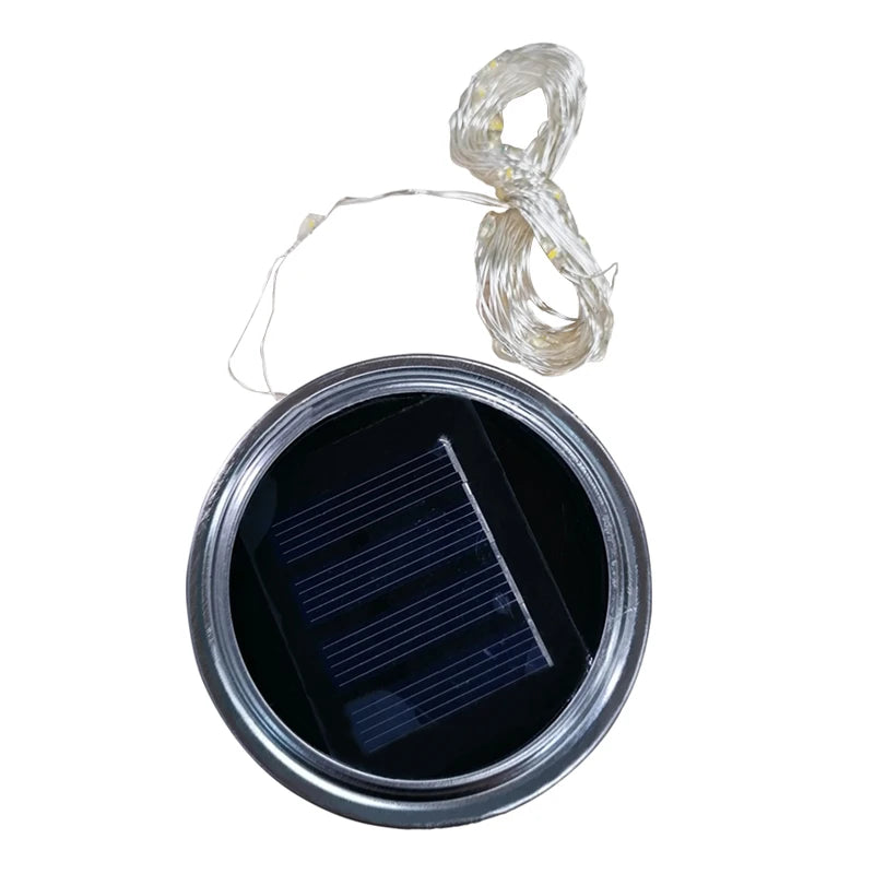 Solar Decorative Fairy Light Outdoor Waterproof Light Control Solar Power Glass Decorative Light Lid Accessories Solar Lamp Bead