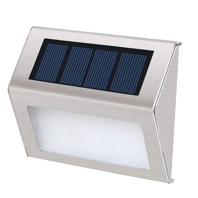 Solar Step Lights Solar Fence Lights Outdoor LED Stainless Steel Wall Lamps Deck Lights For Stair Fence Step Walkway Patio