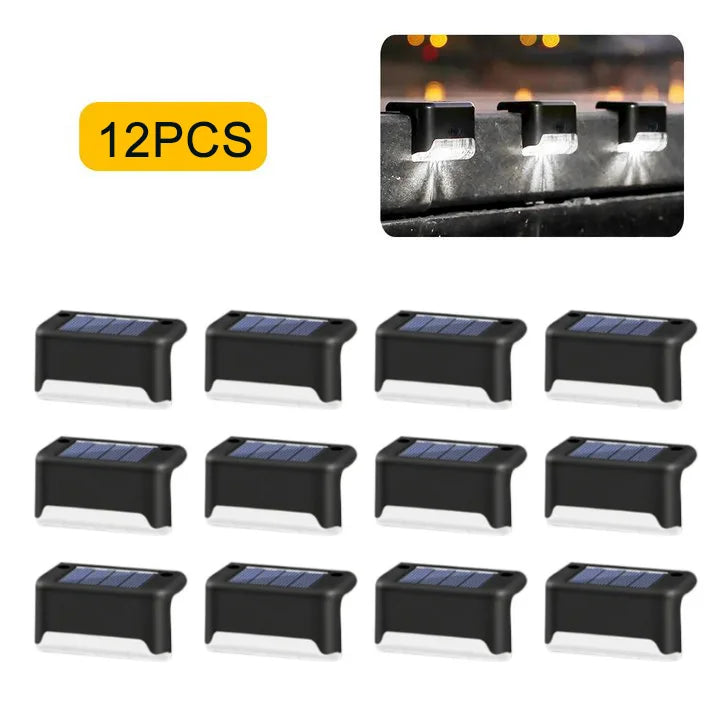 4/8/12pcs LED Solar Step Lamp Outdoor Garden Lights Solar Stair Light Waterproof Fence Lamp Decoration for Patio Path Deck Stair