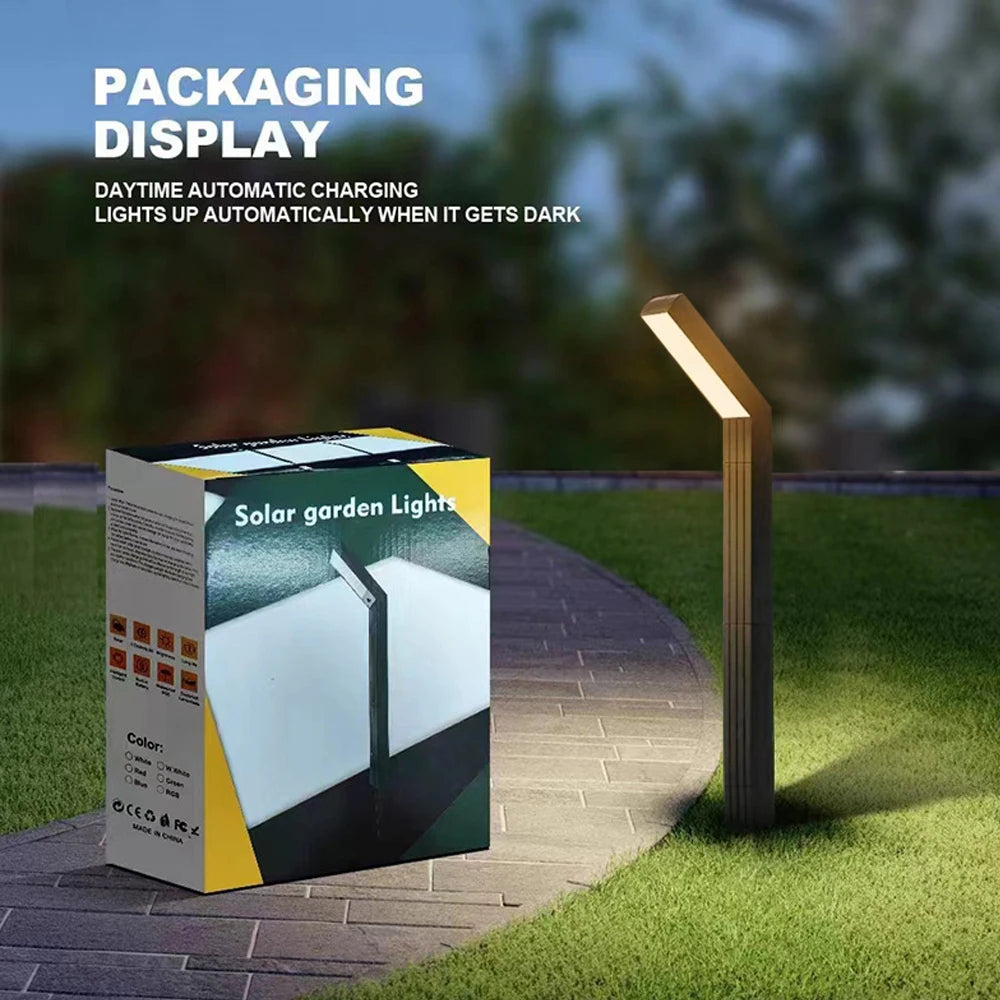 Solar Pathway Lights Outdoor Adjustable Head Solar Path Lights 4Modes 2200 MAh Waterproof Solar Powered Landscape Light Garden