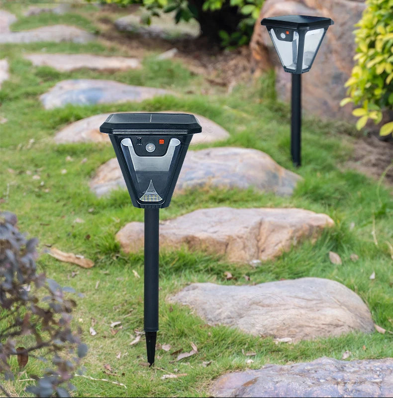 5000K Solar Pathway Garden Decor Lights Outdoor With Motion Sensor IP65 Waterproof Solar Lamp Patio Yard Lawn Sunlight Wall Lamp