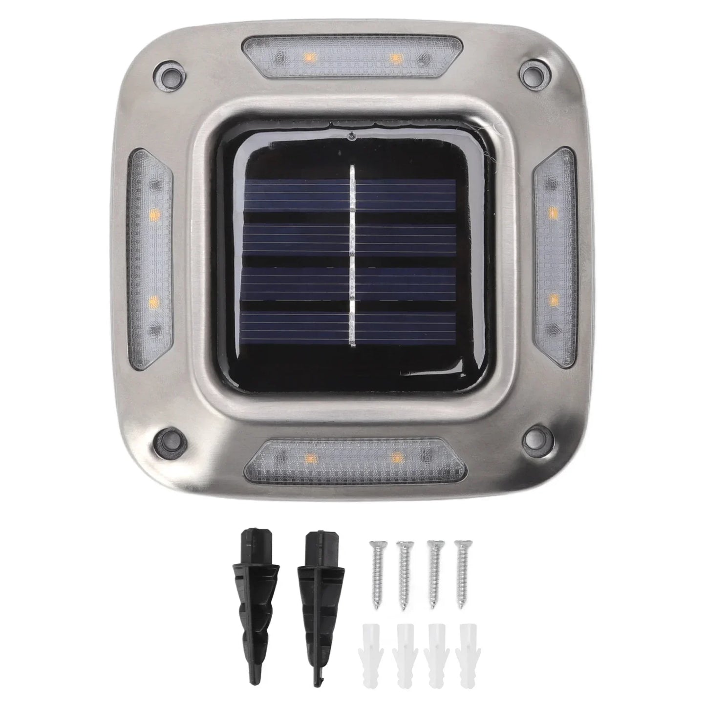 1PCS 8 LEDs Solar Ground Light Solar Light Waterproof Warm Light Solar Garden Lamp Outdoor Courtyards Driveway Marker Light