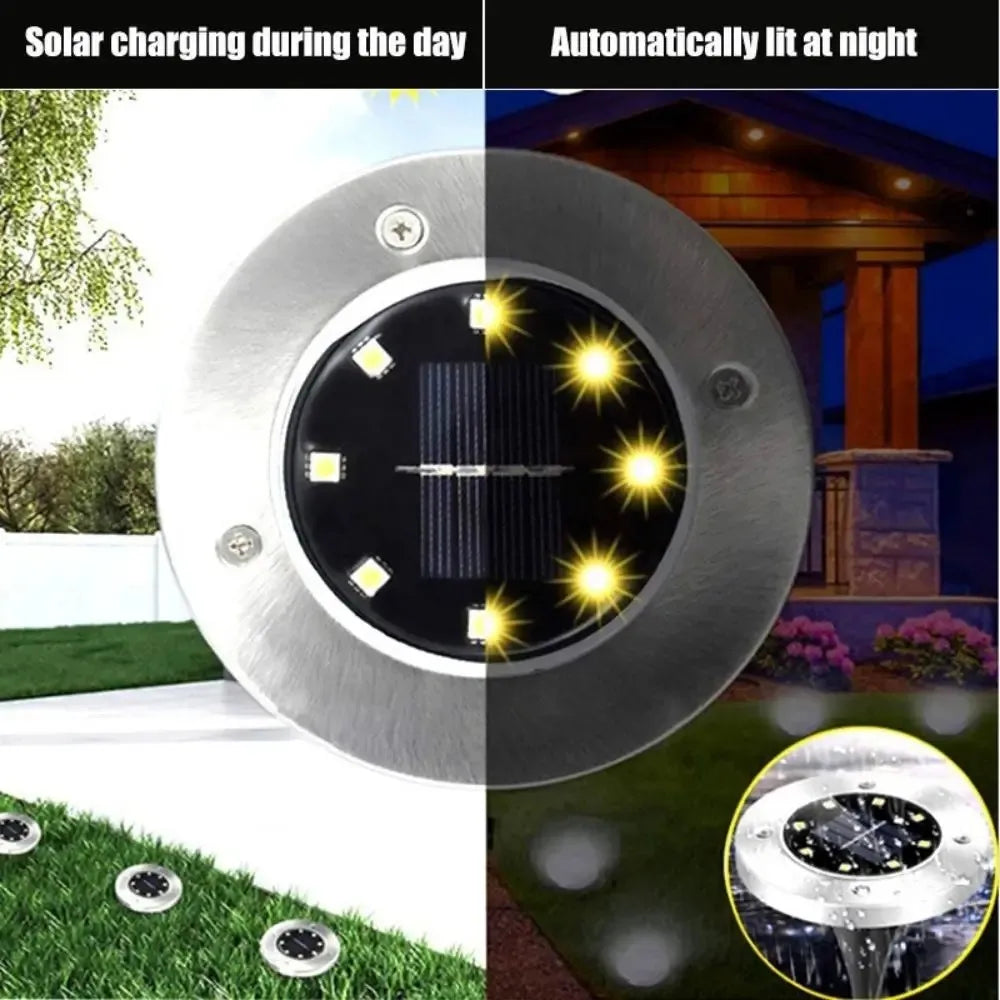 Solar LED floor light outdoor lawn light for lawn decoration garden terrace courtyard waterproof underground light