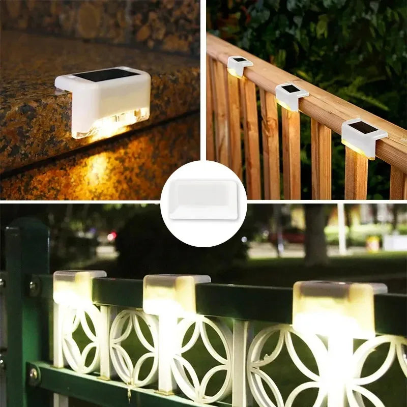 4-32 Pack LED Solar Step Lamp Path Stair Outdoor Garden Lights Waterproof Balcony Light Decoration for Patio Stair Fence Light 