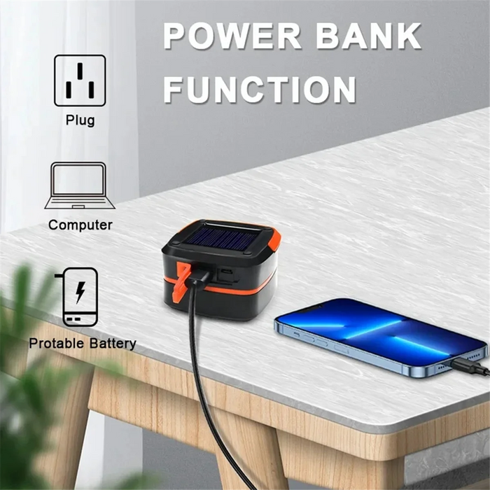 HHO-Camping Light Solar Rechargable Foldable Portable Lantern