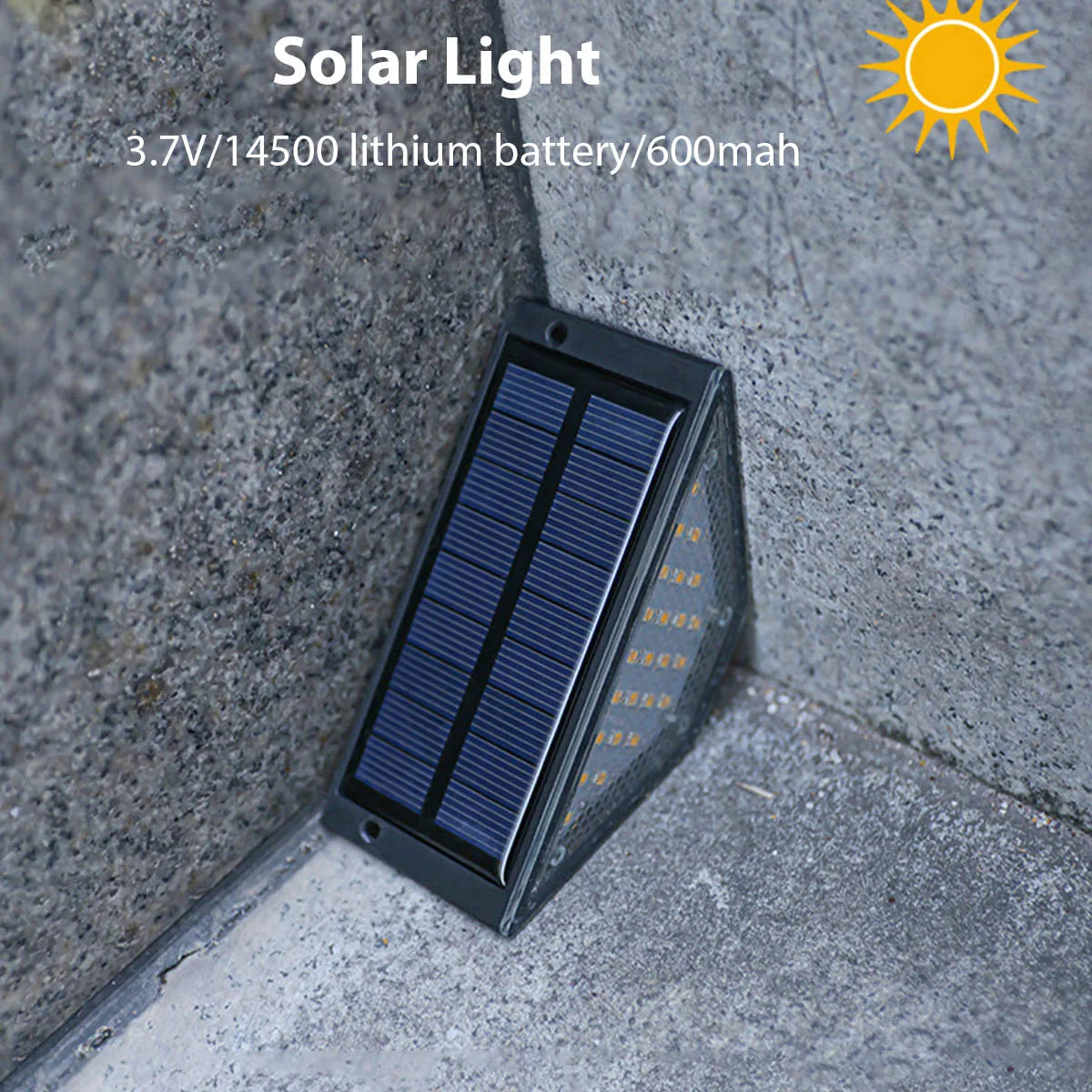 1/2/4pcs LED Solar Stair Light 3000K Waterproof Outdoor Garden Passage Courtyard Terrace Guardrail Step Light Landscape Light
