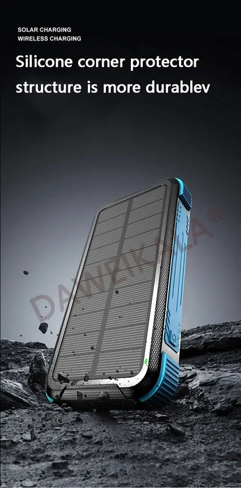 Solar Power Bank 99000mAh External Battery LED SOS Flashlight FAST Charging Portable Waterproof Powerbank for Smart Mobile Phone