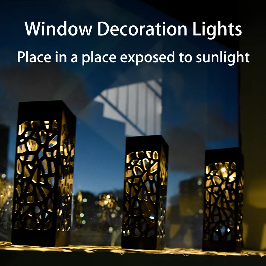 Solar Garden Light Outdoor Solar Hollow Lawn Lamp Decoration Lighting Waterproof For Pathway Yard Park Courtyard Sunpower