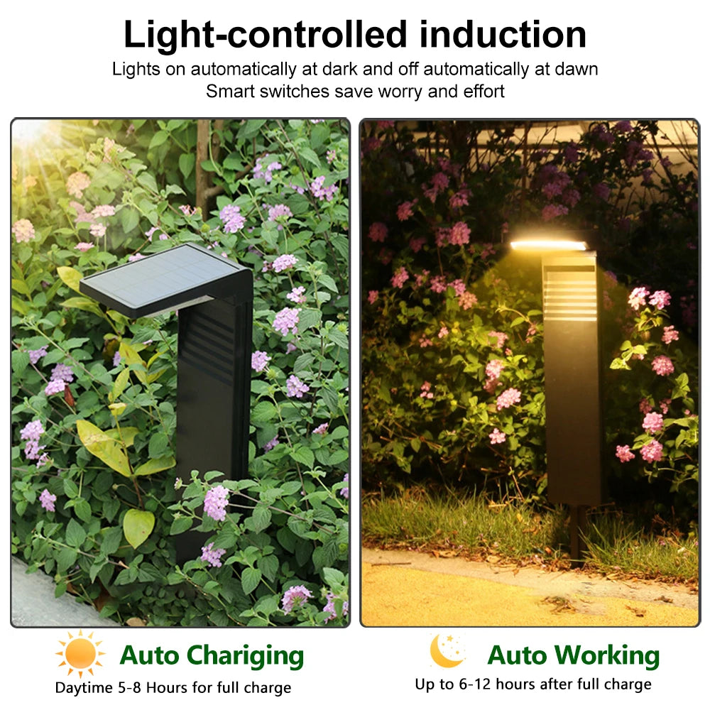 Solar Pathway Lights Outdoor Adjustable Head Solar Path Lights 4Modes 2200 MAh Waterproof Solar Powered Landscape Light Garden