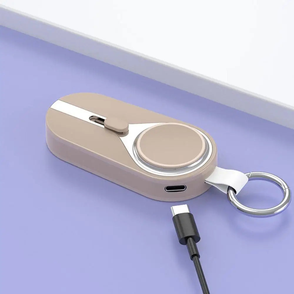 3000mAh Portable Solar Power Bank Charger Solar Keychain Mini TYPE C Power Bank With Wireless Watch Fast Charging Power Bank