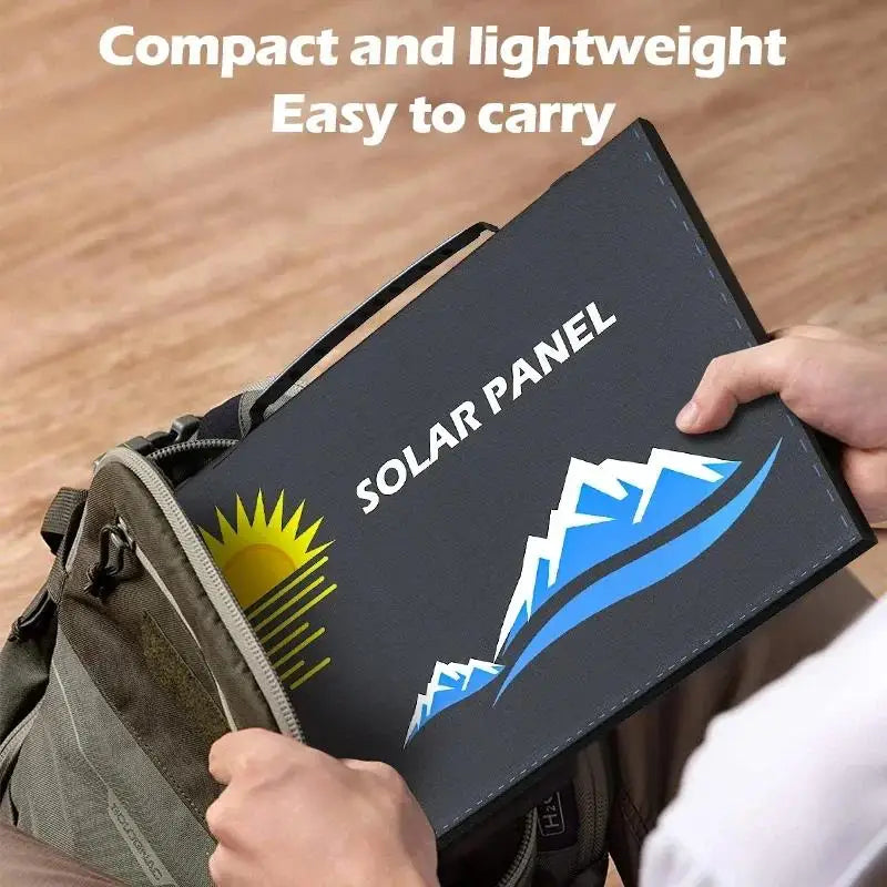 6 folder exclusive 1000W portable solar panel folding bag with USB+DC for outdoor hiking, camping, and mobile phone charging