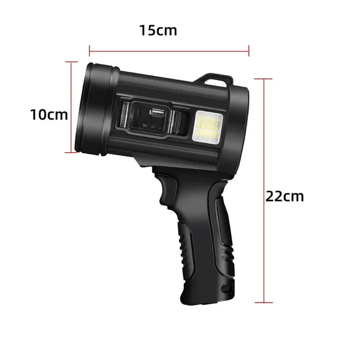 Rechargeable Spotlight 900000 Lumens Led Spot Lights Handheld Large Flashlight Super Bright Outdoor Solar Spotlights Searchlight