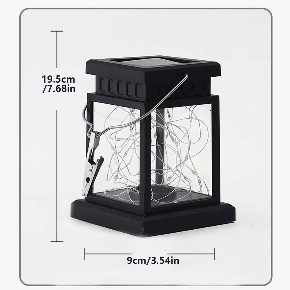 Waterproof Solar Hanging Lantern Hanging Atmosphere Simulated Candle Lanterns Luminous Night Lights Led Wind Lights Outdoor