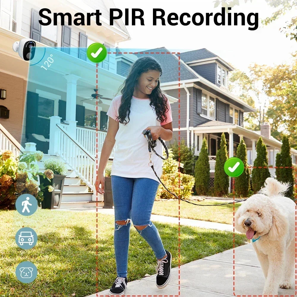 4G Solar Surveillance Camera Wireless Outdoor 2K 5MP Battery Powered Security Camera Spotlight Siren 2-Way Audio Waterproof
