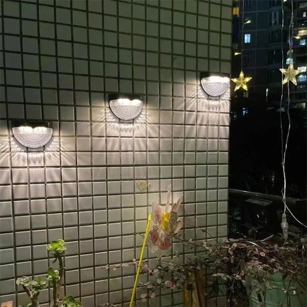 2/4pcs Solar Wall Lamps Outdoor Waterproof Courtyard Garden Decoration Porch Yard Energy-saving Street Lights Christmas Decor