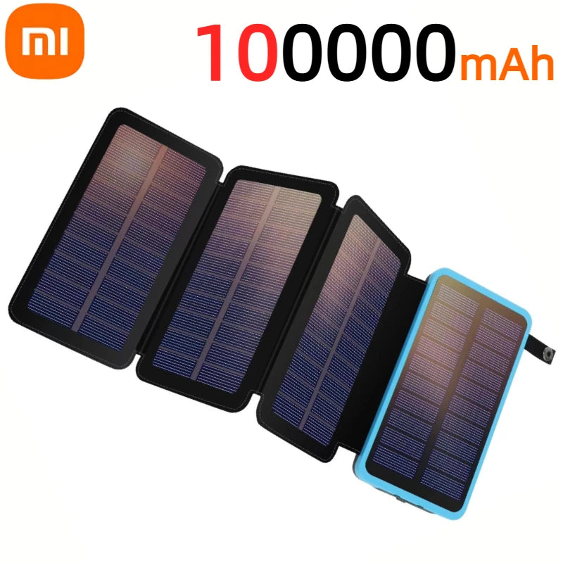 Xiaomi Solar Power Bank 200000mAh Large Capacity Super Fast Charging Foldable Outdoor Portable Powerbank for iPhone Huawei