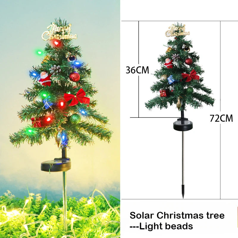 Solar Christmas Tree Garden Decorative Lights Lawn Lights Outdoor Led Snow Christmas Lights Garden