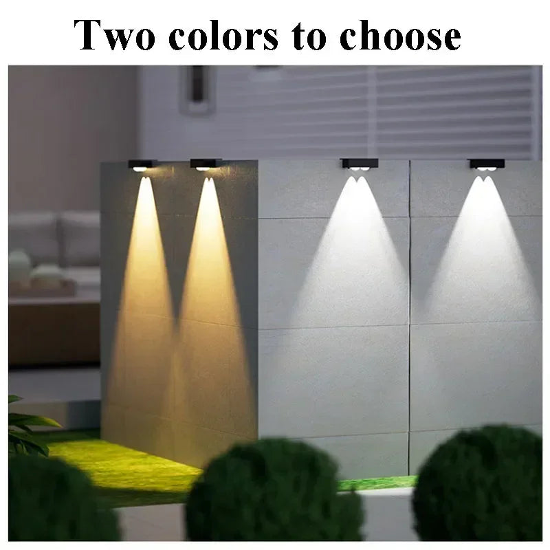 LED Solar Step Lamp Path Stair Outdoor Garden Lights Waterproof Balcony Light Decoration for Patio Stair Fence Light