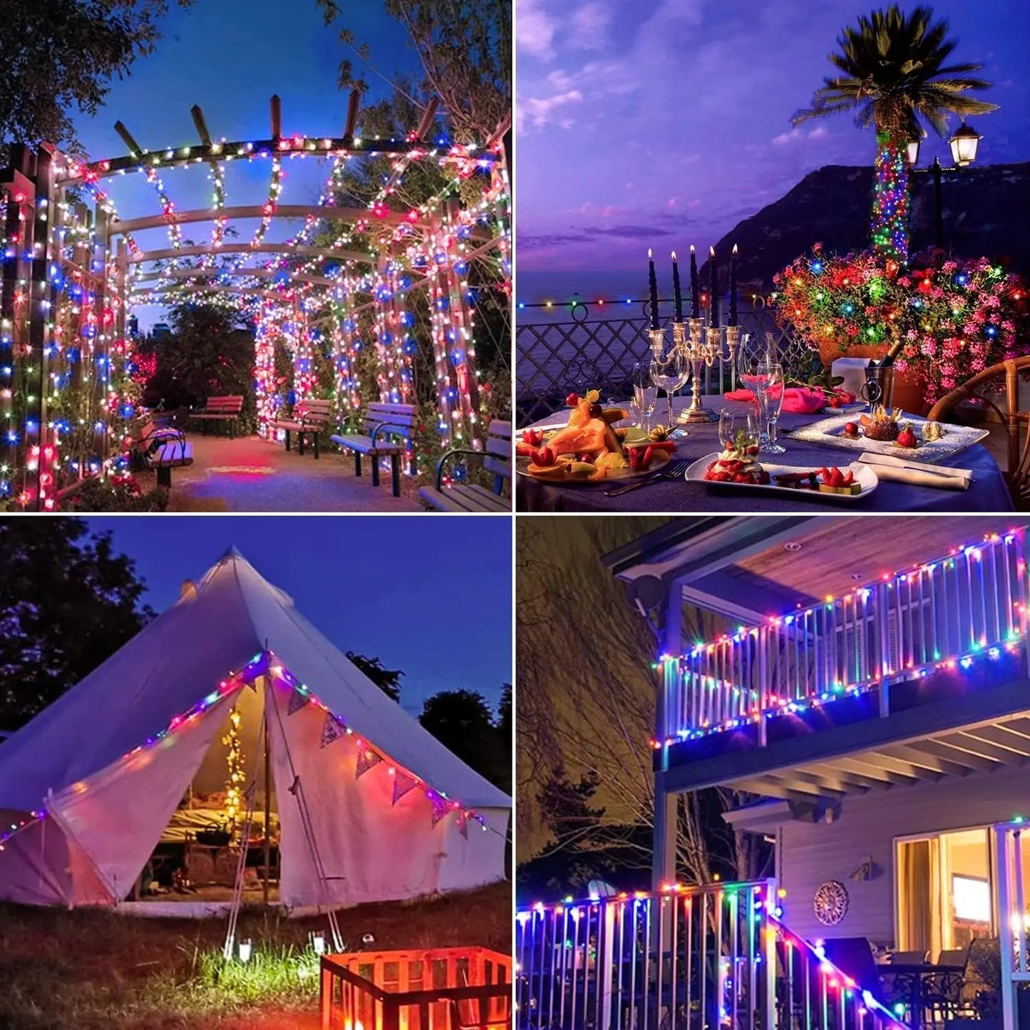 12m Solar String Lights for Outside, Solar Light Outdoor Twinkle Solar Fairy Lights for Tree Christmas Wedding Garden Decoration