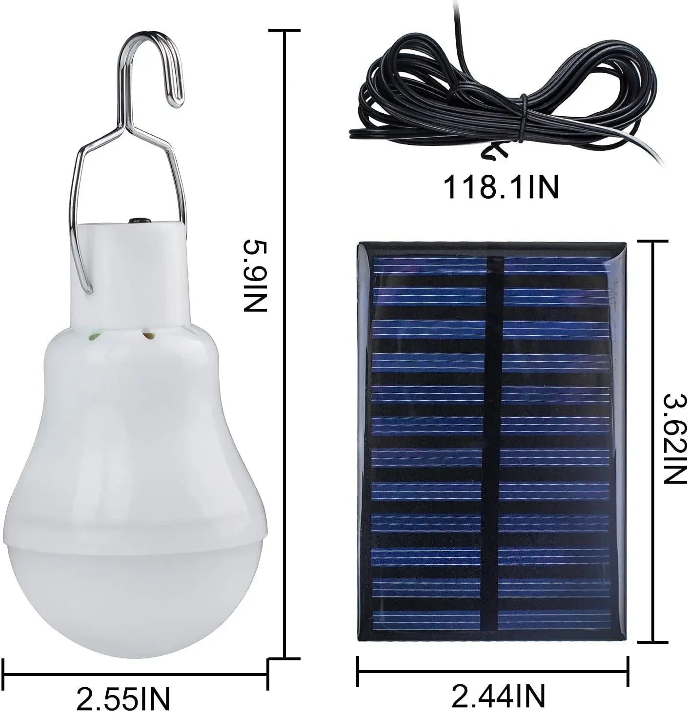 Solar Bulb Solar Camping Tent Lights Outdoor Waterproof Indoor Solar Panel Lamp House Usb Charged Hanging Emergency Sunlights