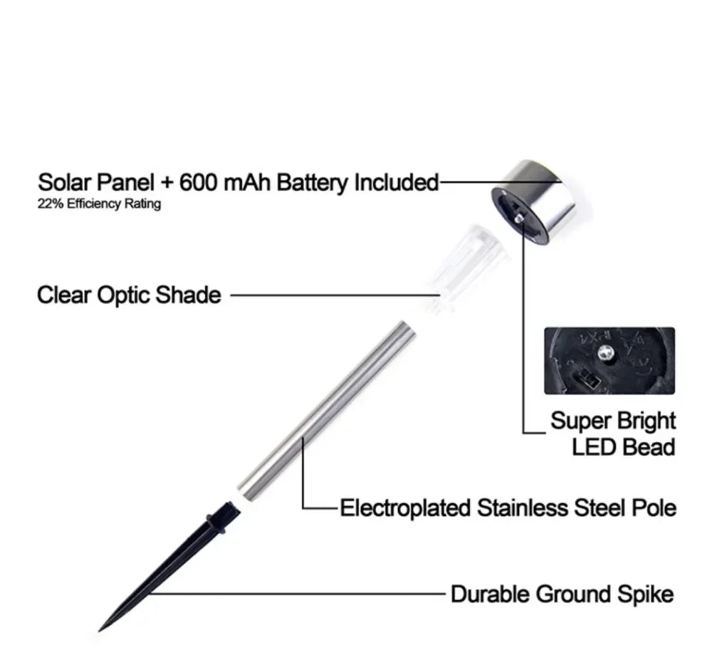 Solar Light Garden Decoration Tools Outdoor Solar Powered Lamp Waterproof Landscape Lighting for Pathway Patio Yard Lawn