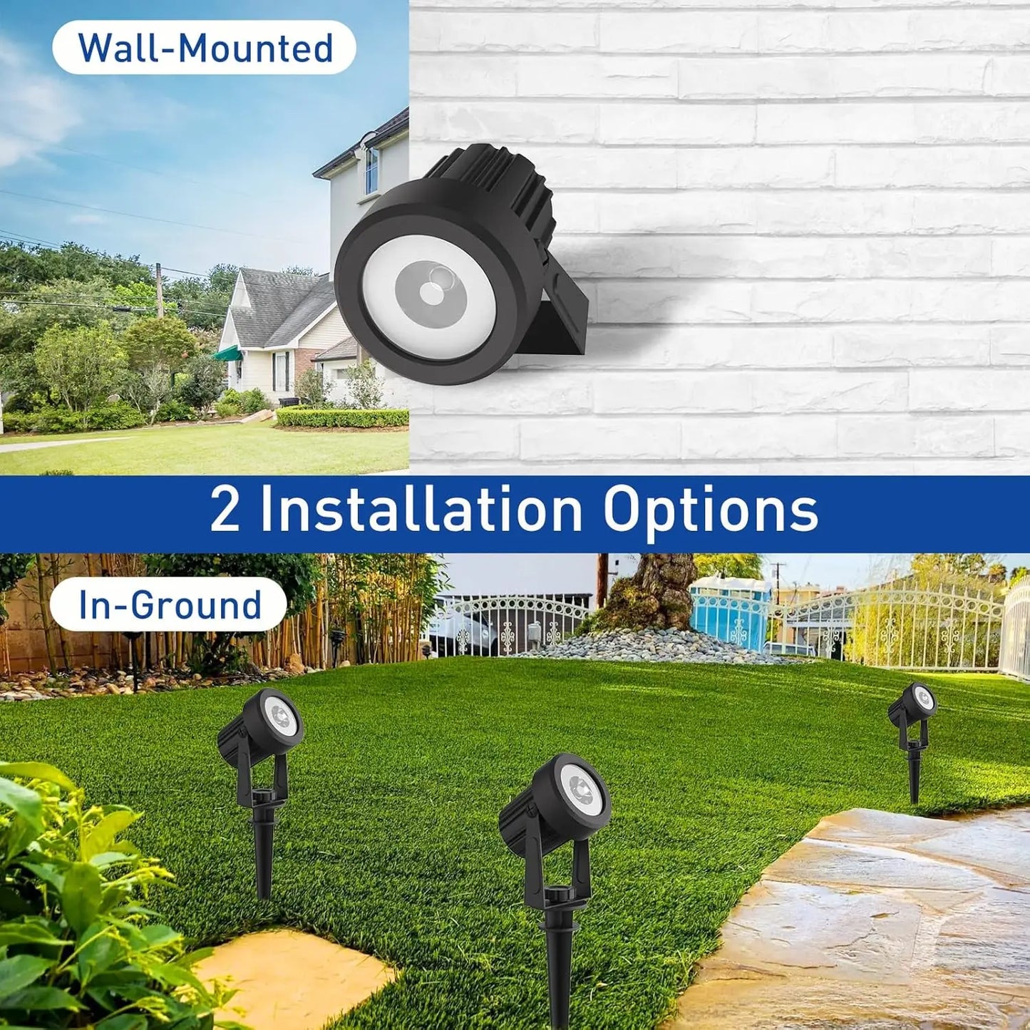 1/2/4/6 LEDS RGB Solar Spotlight IP65 Waterproof Color Changing Outdoor Garden Light For Landscape Tree Solar Street Wall Lamp